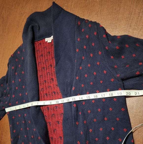 Merona Navy and Red Knit Sweater - Picture 5 of 11